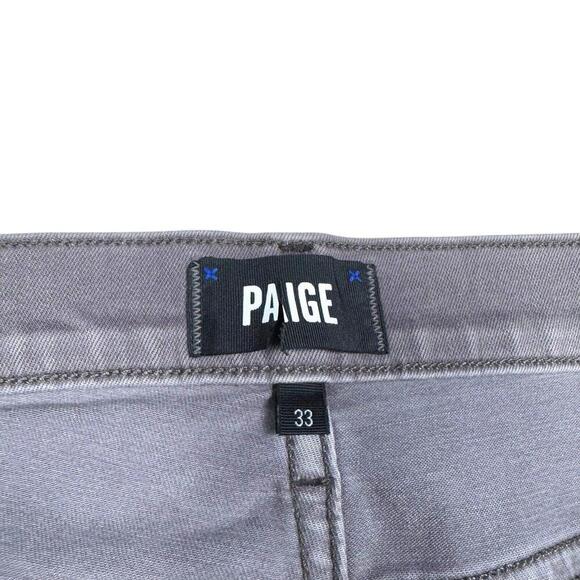 Paige Jeans Mens W33 Lennox Shade Gray Slim Straight Stretch Preppy Denim Casual - Picture 6 of 10